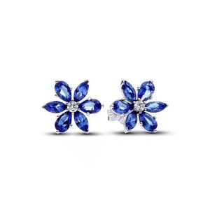 Sparkling Blue Herbarium Cluster Stud Earrings